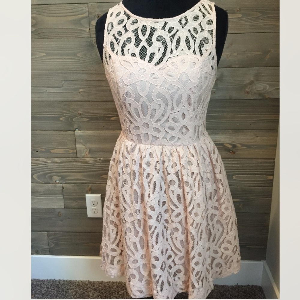 Nude/Off White Lace Dress